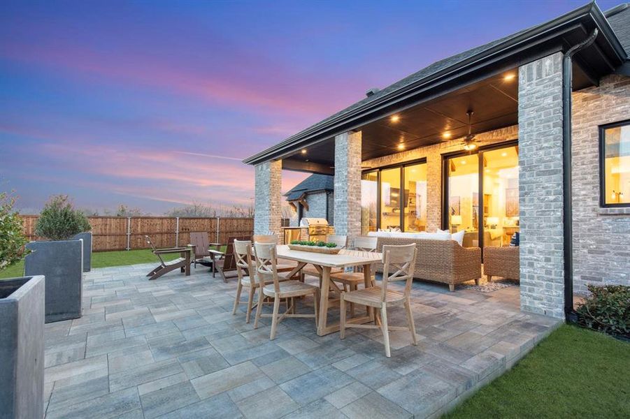 Exterior details and patio area of a home in Canyon Creek Estates, Sherman (Image 2). Exterior details and patio area of a home in Canyon Creek Estates, Sherman (Image 2).