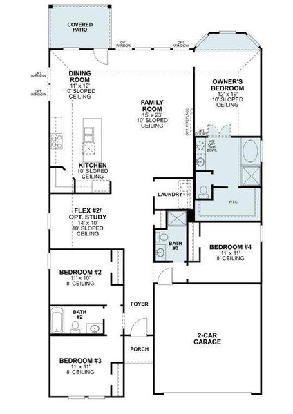 2D floor plan layout of this home in Sanderos, Fort Worth, TX (Image 3). 2D floor plan layout of this home in Sanderos, Fort Worth, TX (Image 3).