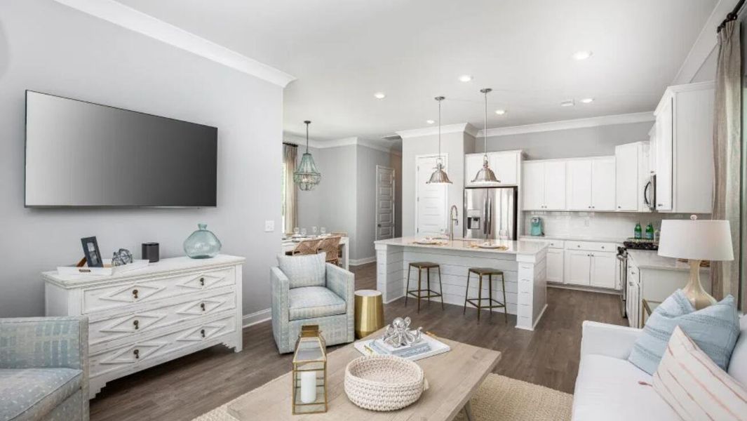 Furnished interior view inside a new home in Heron's Walk at Summers Corner: Row Collection, Summerville (Image 7).