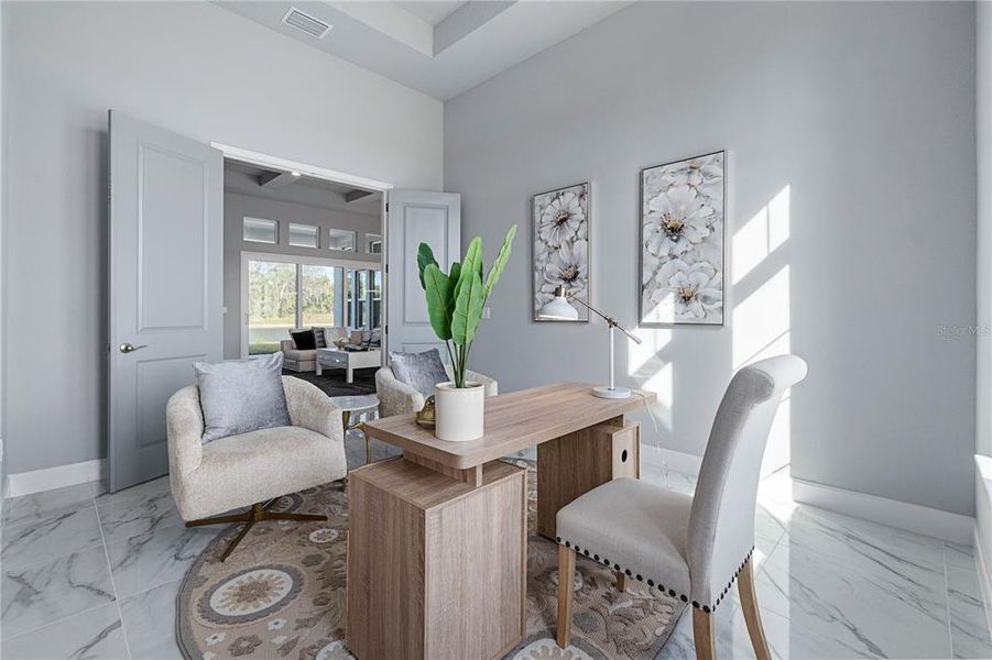 Double Doors to Access Office/Den Double Doors to Access Office/Den