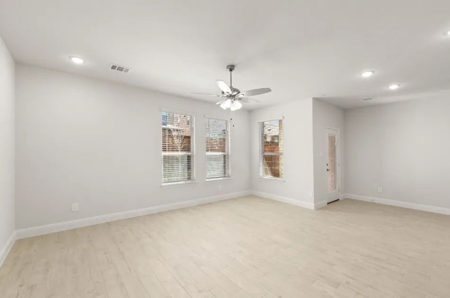 Front exterior of a new home in Sereno Oaks at Buckner Terrace, Dallas, TX, highlighting curb appeal (Image 8).