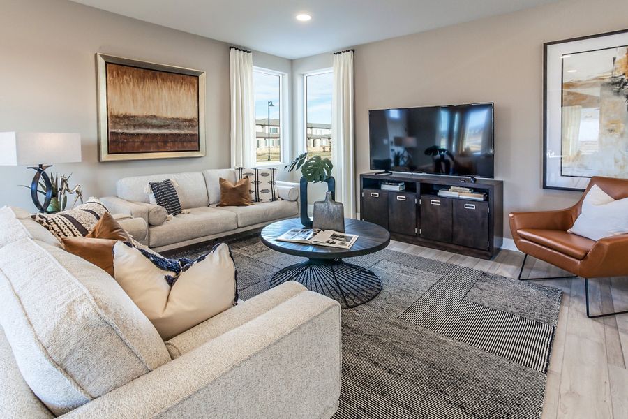 Representative furnished interior of a home built from the Galileo by Hartford Homes in Trailside, Timnath (Image 18).