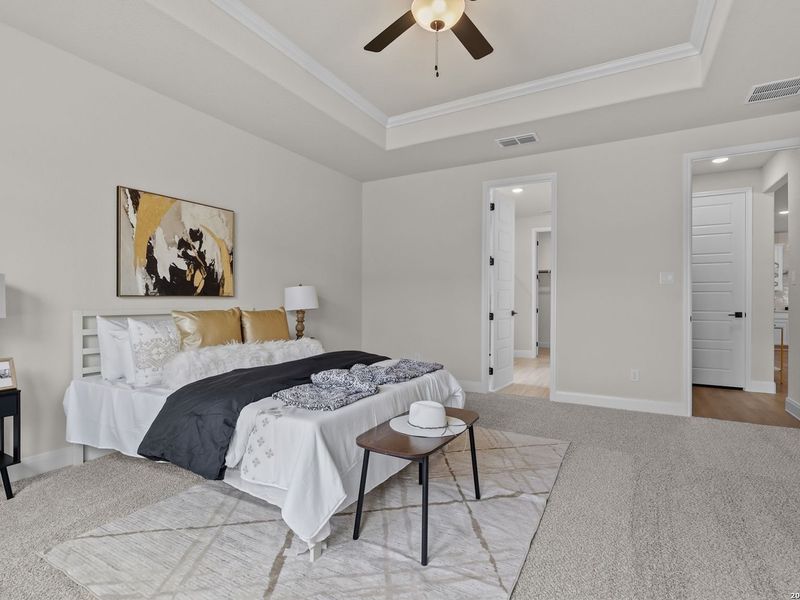 Furnished interior view inside a new home in The Reserve at Potranco Oaks, Castroville (Image 20).
