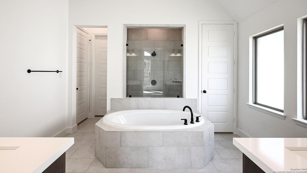 Furnished interior view inside a new home in Homestead 65', Schertz (Image 6).