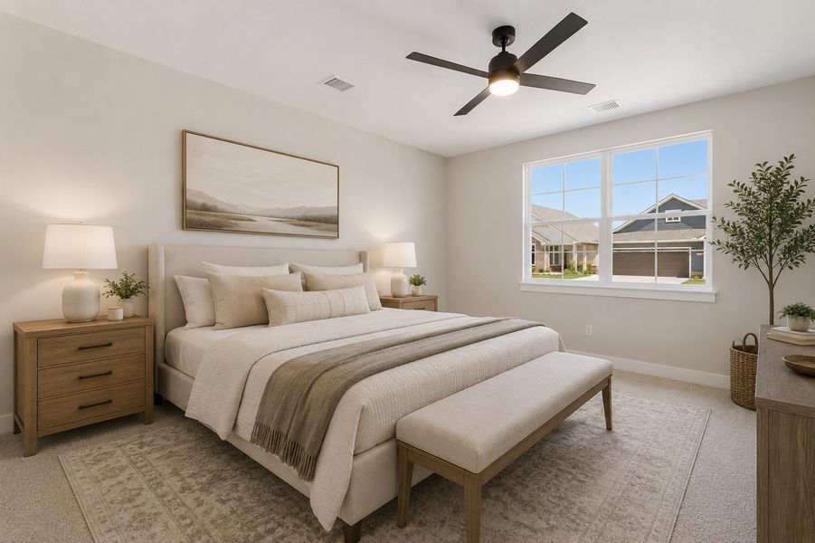 Representative furnished interior of a home built from the Ashford by Perfection Builders in The Courtyards at Cornerstone, Andover (Image 5).