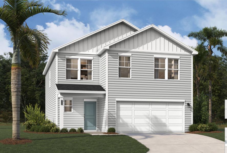 Front exterior of a new home in , Ladson, SC, highlighting curb appeal (Image 1). Front exterior of a new home in , Ladson, SC, highlighting curb appeal (Image 1).