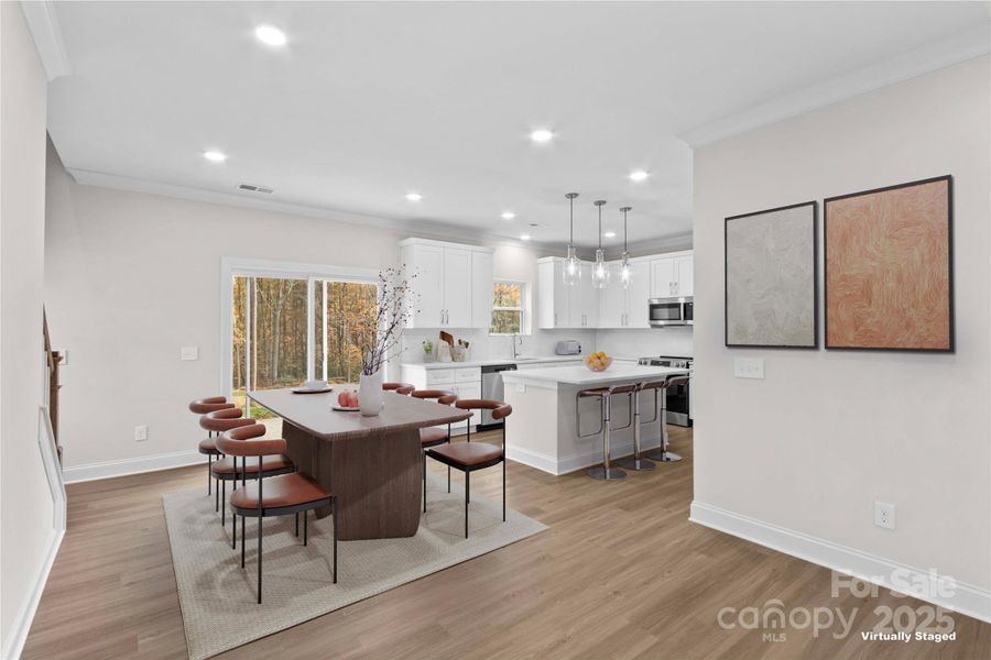 Furnished interior view inside a new home in , Statesville (Image 6).