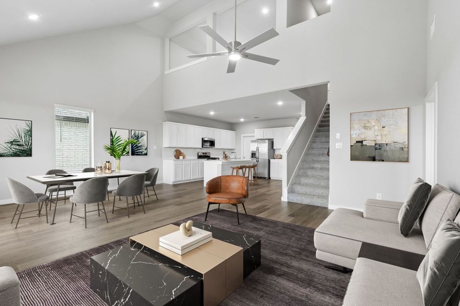 Open Floor Plan in the Winters home plan by Trophy Signature Homes – REPRESENTATIVE PHOTO