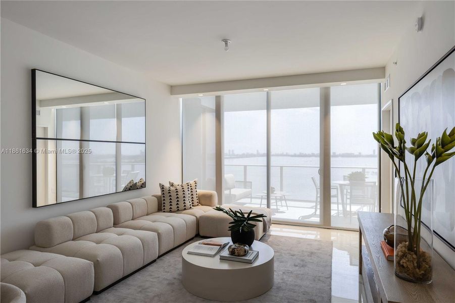 Furnished interior view inside a new home in , Miami (Image 20).