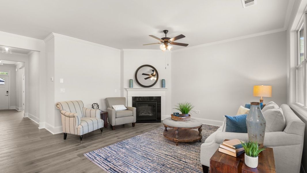 Representative furnished interior of a home built from the ACADIA by D.R. Horton in Hamptons at Riverwood North, Dallas (Image 13). Representative furnished interior of a home built from the ACADIA by D.R. Horton in Hamptons at Riverwood North, Dallas (Image 13).