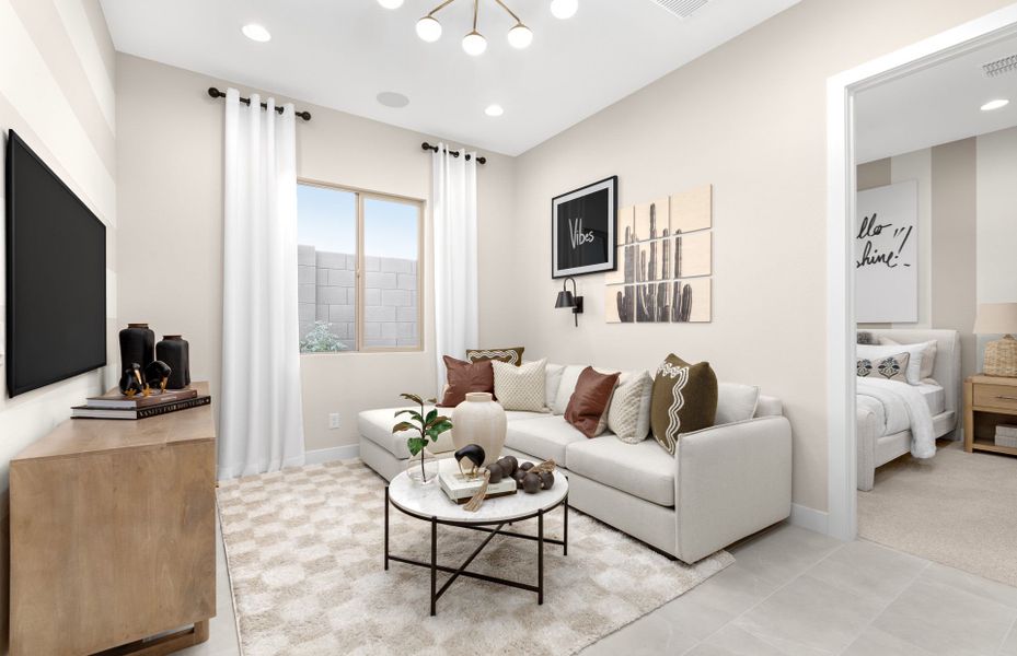 Representative furnished interior of a home built from the Haskell by Pulte Homes in Regent Hills - Meadow Series, Buckeye (Image 6).