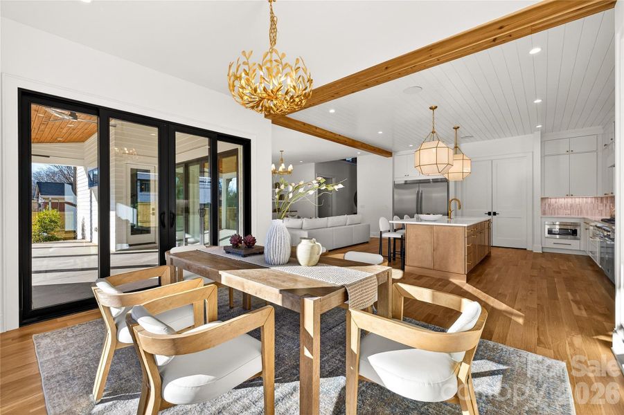 View of the Dining Room looking into the Kitchen.