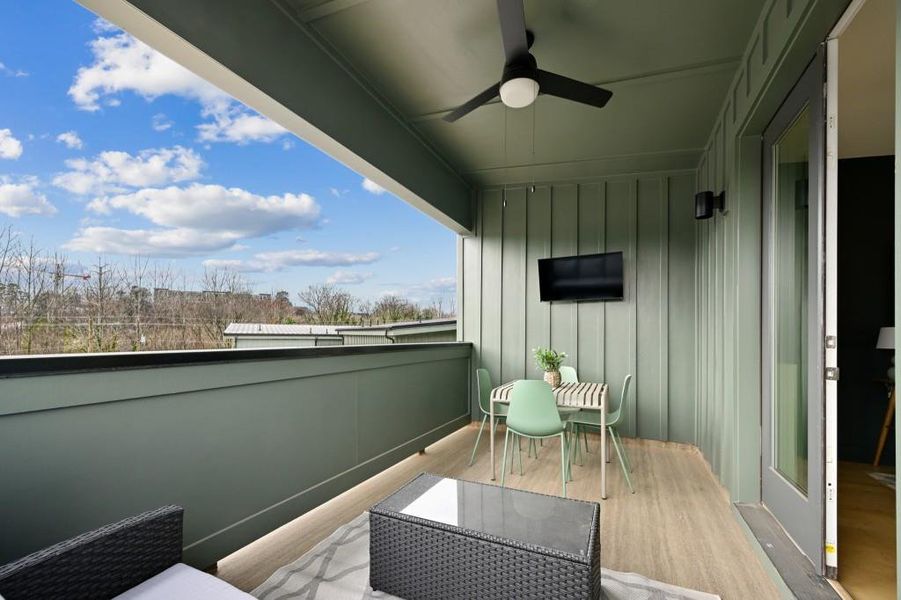 Exterior details and patio area of a home in , Atlanta (Image 28).