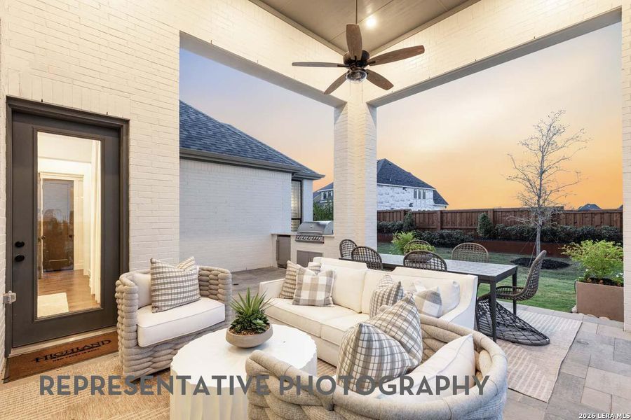 Exterior details and patio area of a home in Esperanza, Boerne (Image 3). Exterior details and patio area of a home in Esperanza, Boerne (Image 3).