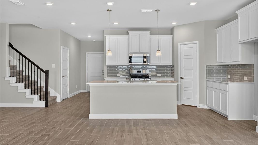 Representative furnished interior of a home built from the Glenwood by D.R. Horton in Bluestem, Rhome (Image 6).