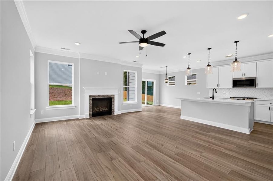 Spacious, unfurnished interior of a new home in Villas at Dawsonville, Dawsonville (Image 47). Spacious, unfurnished interior of a new home in Villas at Dawsonville, Dawsonville (Image 47).