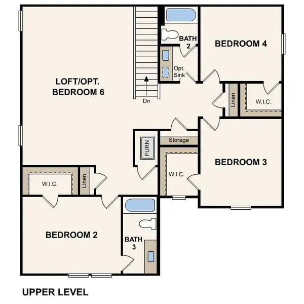 2D floor plan layout of this home in Overland Grove, Forney, TX (Image 4).