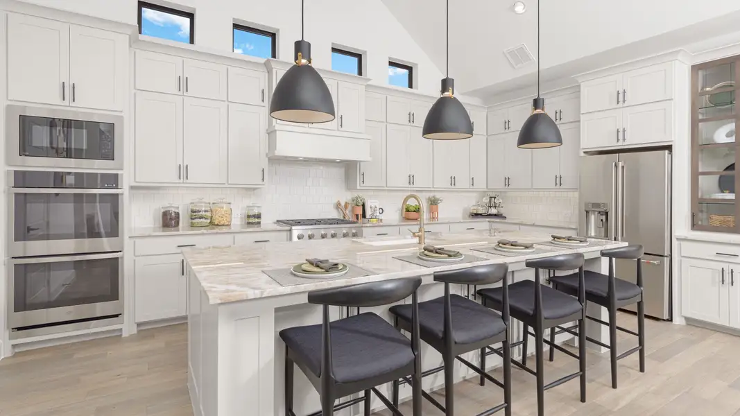 Representative furnished interior of a home built from the 3433W by Perry Homes in Somerset Park, Rockwall (Image 4).
