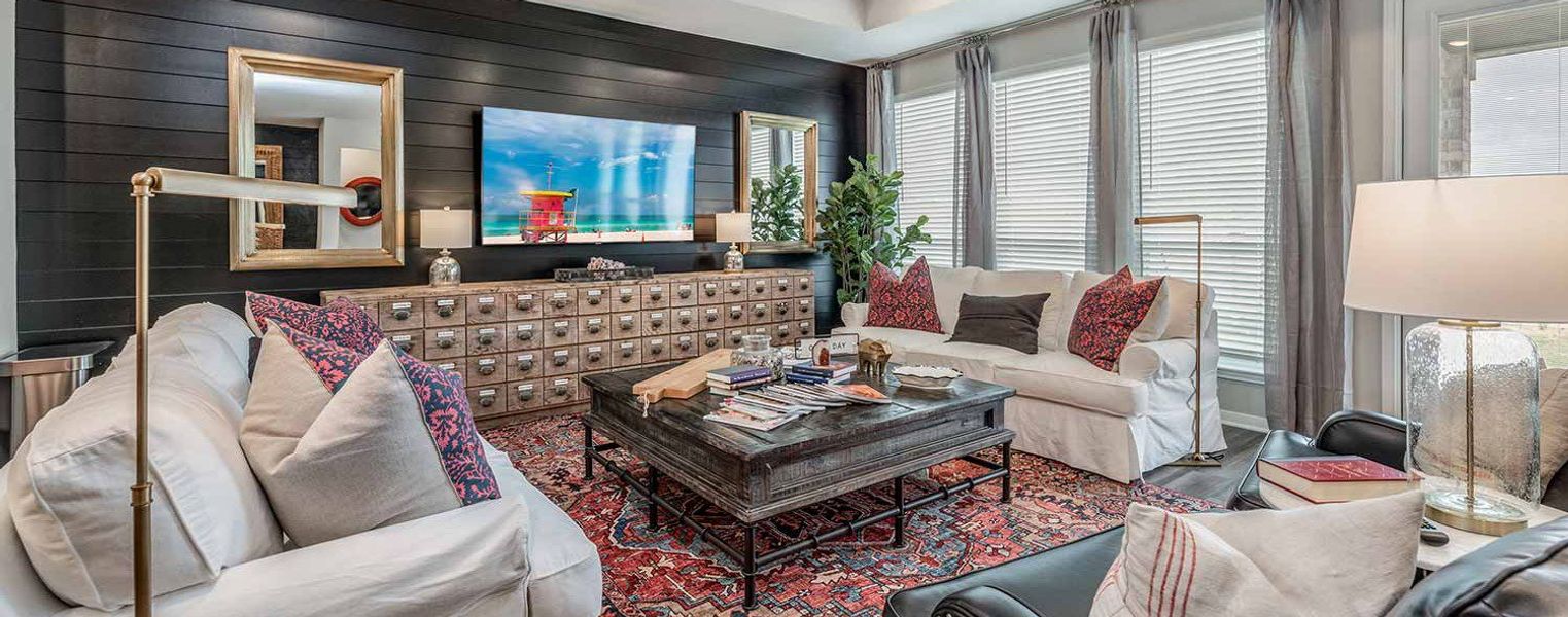 Furnished interior view inside a new home in Southern Pointe, College Station (Image 7). Furnished interior view inside a new home in Southern Pointe, College Station (Image 7).