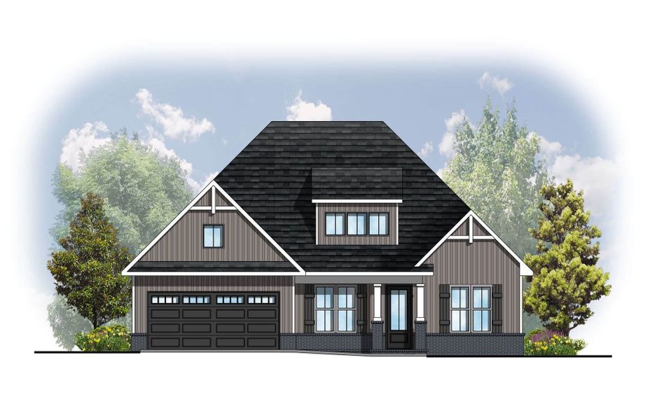Representative rendering of the exterior for the Piedmont I by Cook Bros. Homes (Image 6).