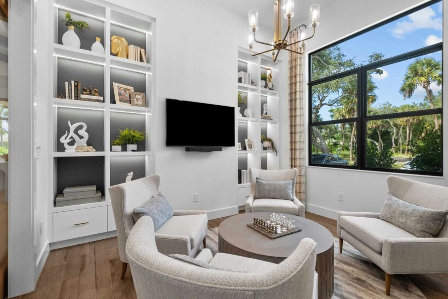 2D floor plan layout for the Indigo by GHO Homes in Seaglass, Vero Beach, FL (Image 84).