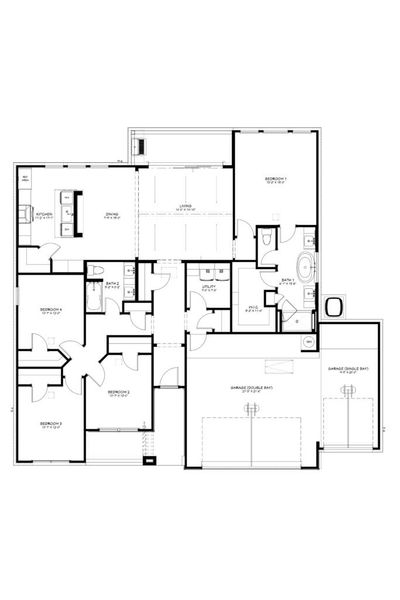 2D floor plan layout of this home in Rosenthal Estates, Lorena, TX (Image 3).