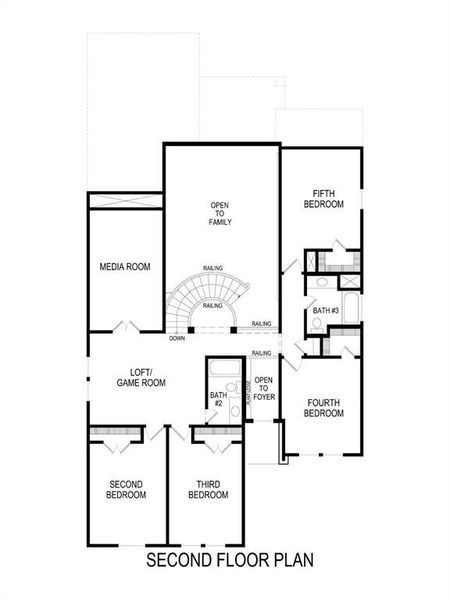 2D floor plan layout of this home in Inspiration, Seis Lagos, TX (Image 4).
