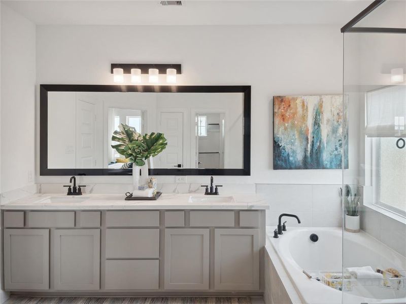 Double sinks in primary bath (*Photo not of actual home and used for illustration purposes only.)