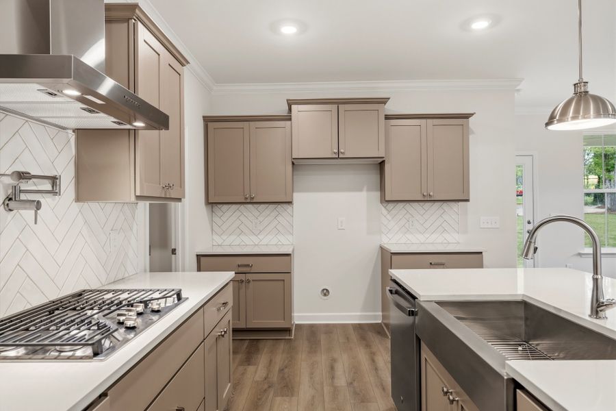 Furnished interior view inside a new home in Landing at Pine Lake, Anderson (Image 11).
