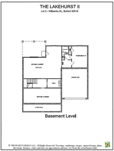 2D floor plan layout of this home in , Buford, GA (Image 5).