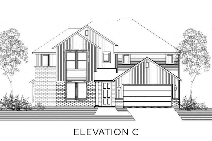 Representative rendering of the exterior for the The Cypress by Lillian Custom Homes (Image 7).