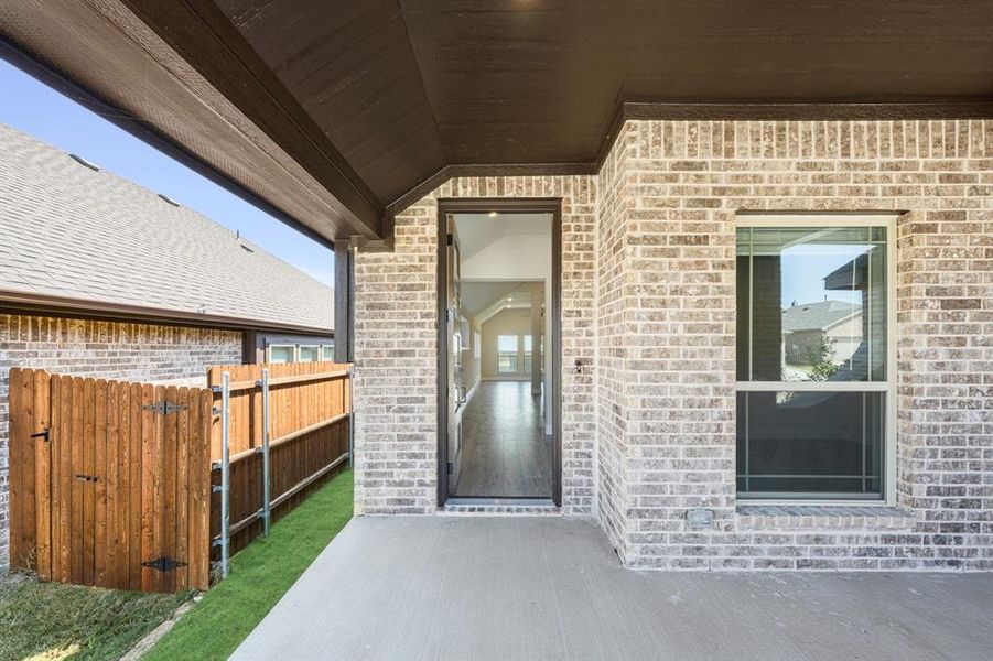 Exterior details and patio area of a home in Godley Ranch Classic, Godley (Image 3). Exterior details and patio area of a home in Godley Ranch Classic, Godley (Image 3).