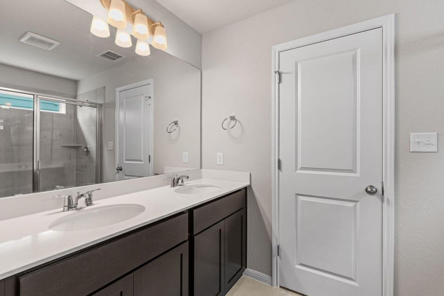 Primary Bath retreat with dual vanities Primary Bath retreat with dual vanities