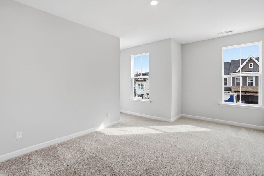 Spacious, unfurnished interior of a new home in Ovation at Sweetbrier, Durham (Image 26). Spacious, unfurnished interior of a new home in Ovation at Sweetbrier, Durham (Image 26).