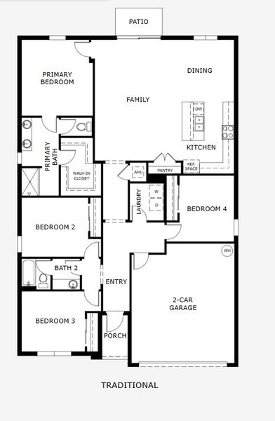 2D floor plan layout of this home in Watermark, Cocoa, FL (Image 3).