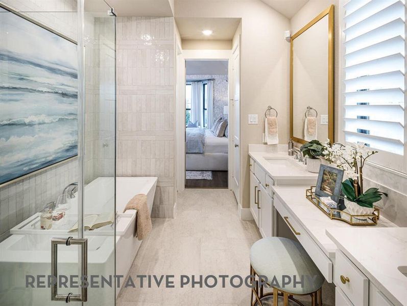 Furnished interior view inside a new home in Sandbrock Ranch, Aubrey (Image 16).
