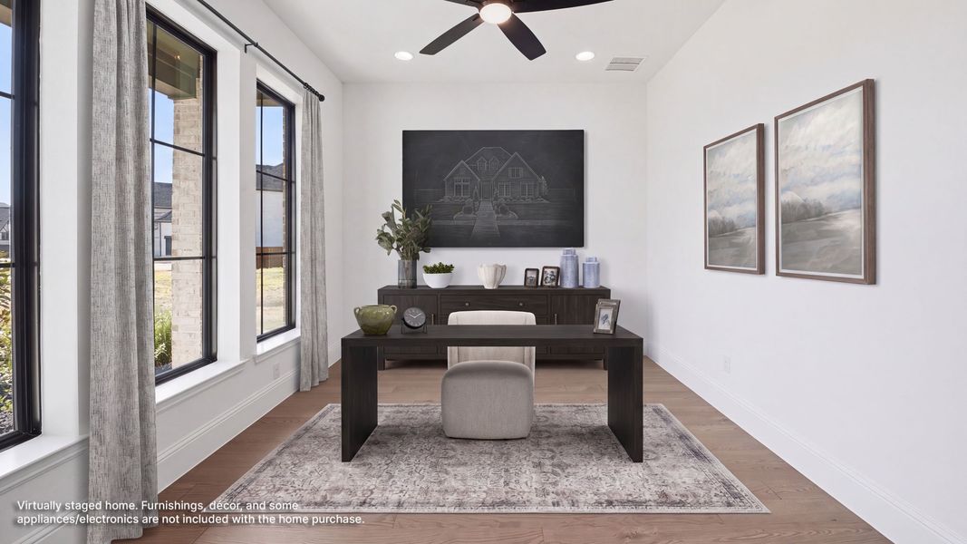 Furnished interior view inside a new home in Star Trail, Prosper (Image 11).