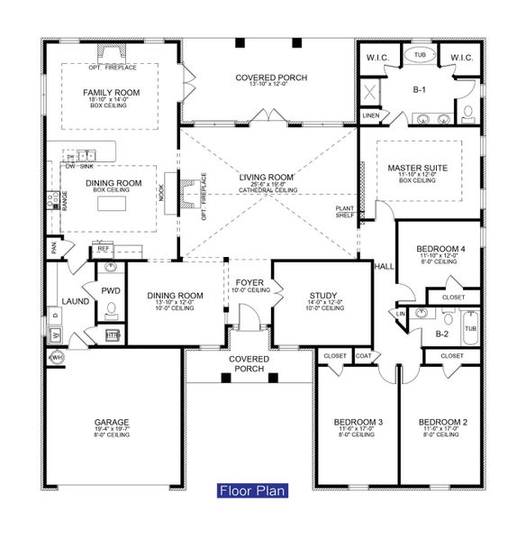 2D floor plan layout of this home in Emmaline Gardens, Milton, FL (Image 3).