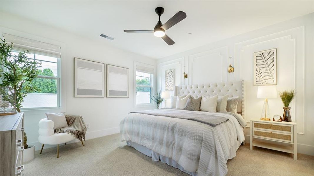 Furnished interior view inside a new home in The Village at Sandy Plains, Marietta (Image 3). Furnished interior view inside a new home in The Village at Sandy Plains, Marietta (Image 3).