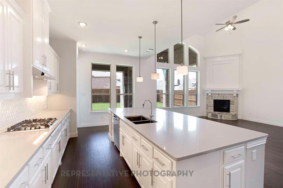 Furnished interior view inside a new home in Star Trail, Prosper (Image 2).
