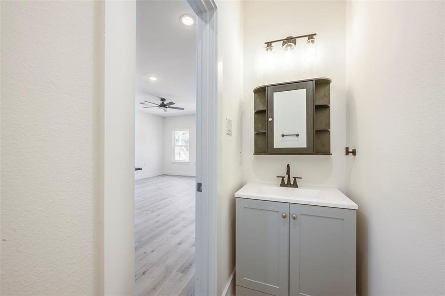 Half Bathroom with vanity