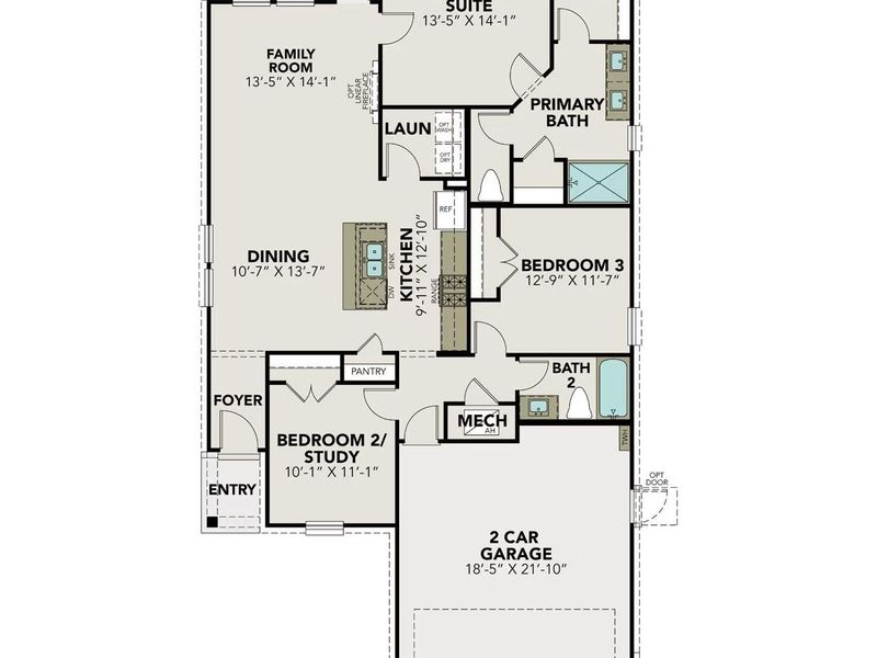 2D floor plan layout of this home in River Ranch Meadows, Dayton, TX (Image 3).