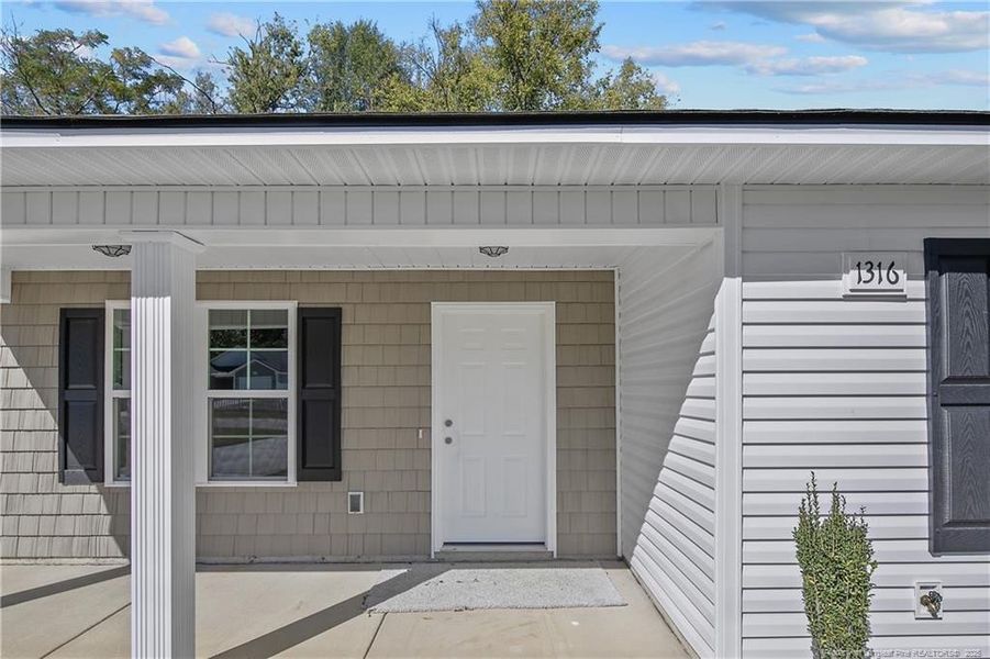 Covered front porch Covered front porch