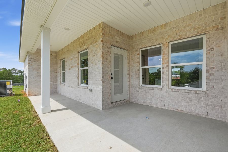 Exterior details and patio area of a home in Barton's Bend, Crestview (Image 28). Exterior details and patio area of a home in Barton's Bend, Crestview (Image 28).
