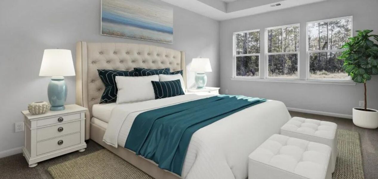Furnished interior view inside a new home in Limehouse Farms, Summerville (Image 8). Furnished interior view inside a new home in Limehouse Farms, Summerville (Image 8).