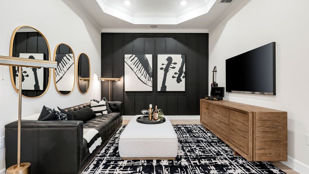 Furnished interior view inside a new home in Esplanade by the Islands, Naples (Image 12).