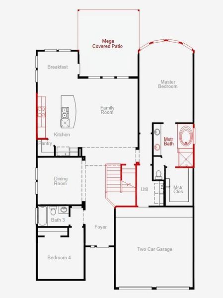 2D floor plan layout of this home in Escondido, Magnolia, TX (Image 3). 2D floor plan layout of this home in Escondido, Magnolia, TX (Image 3).