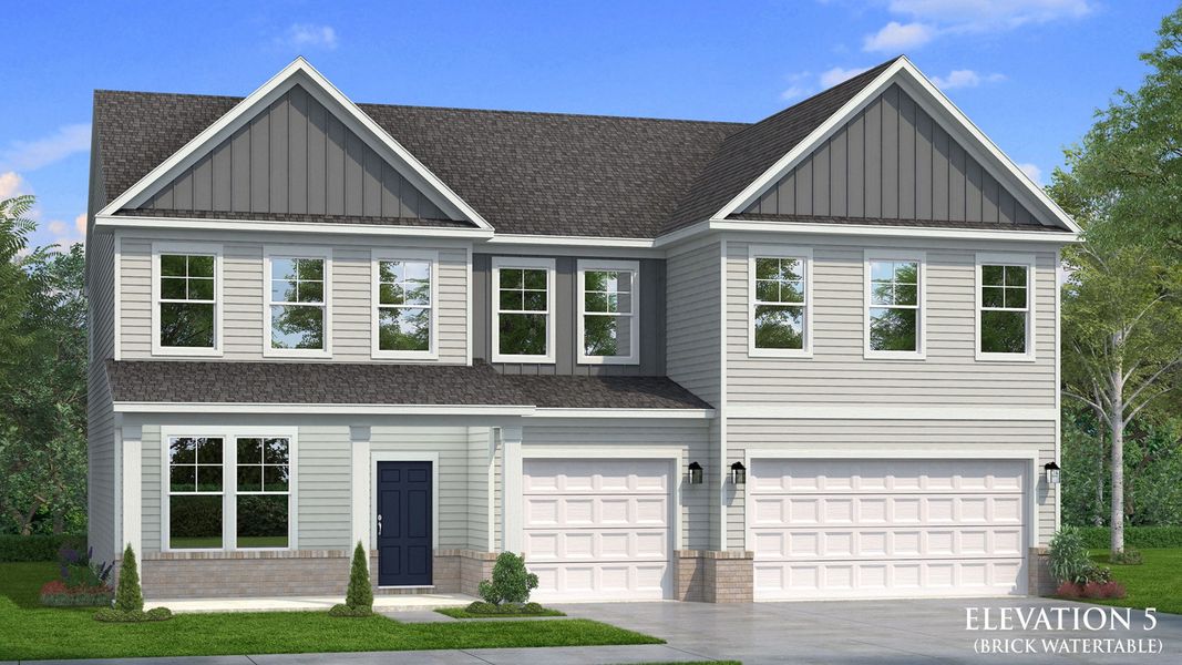 Representative exterior photo of a completed home built from the Rosemary II - SL by DRB Homes in Brighton, Locust Grove, GA (Image 23).