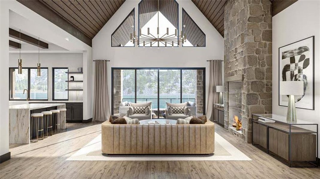 Furnished interior view inside a new home in , Acworth (Image 4).