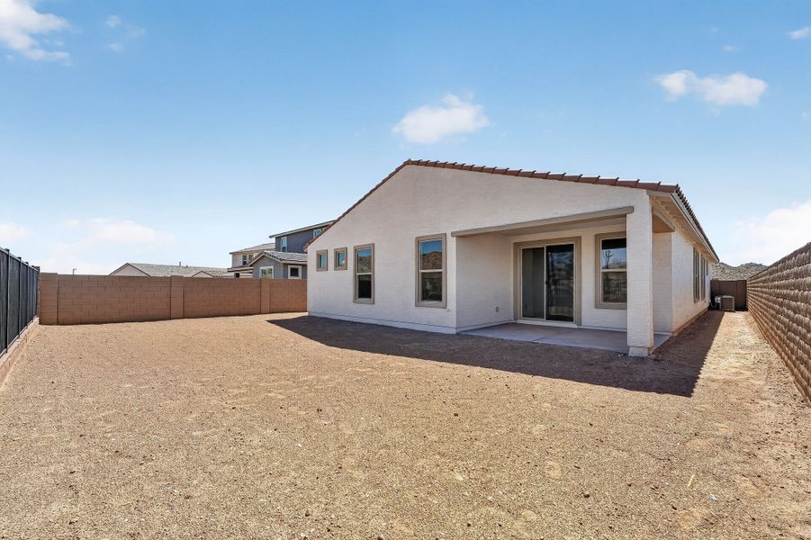Exterior details and patio area of a home in Ladera Trails, Queen Creek (Image 2). Exterior details and patio area of a home in Ladera Trails, Queen Creek (Image 2).